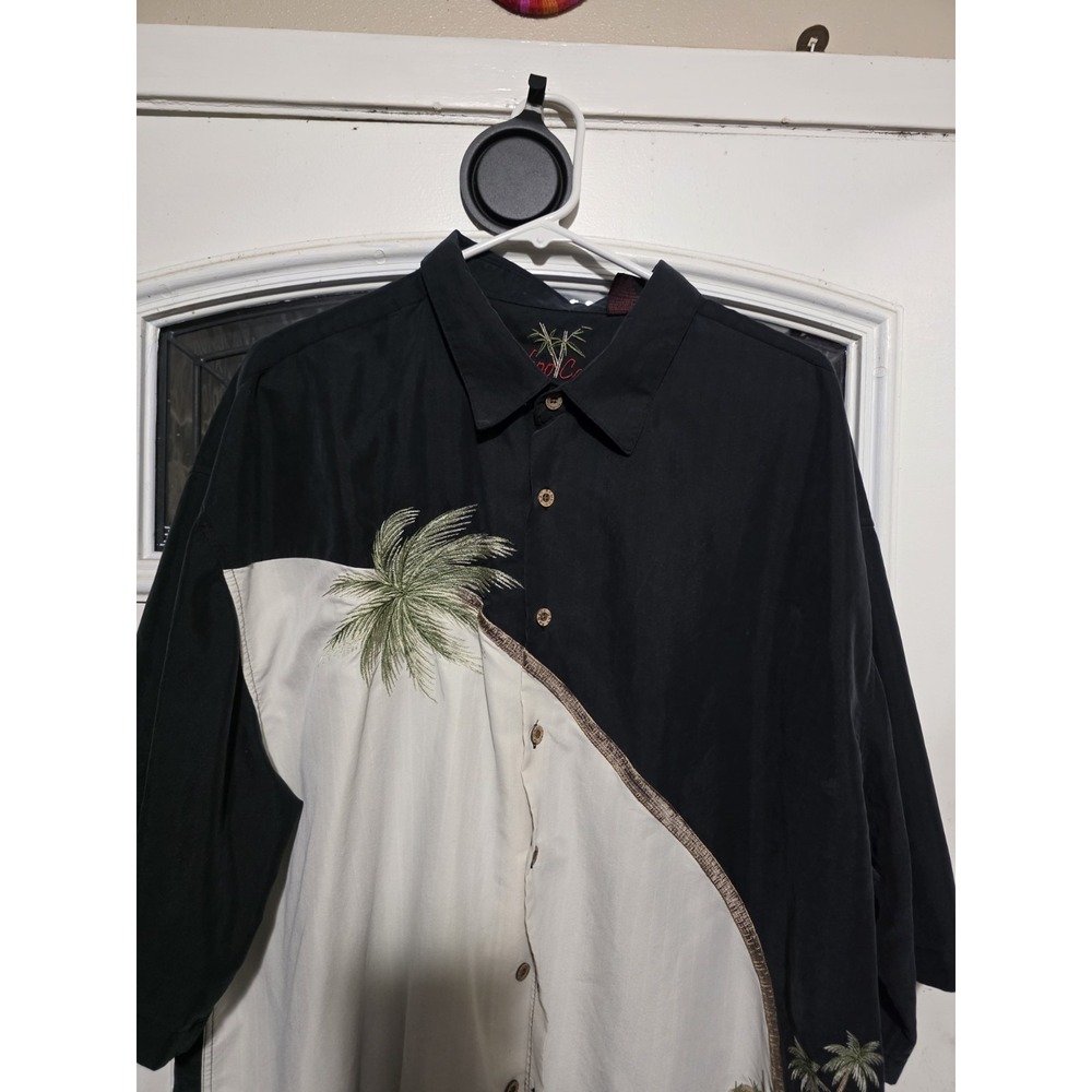 Bamboo Cay Fine Resortwear Men's Embroidered Tropical Palm Tree Shirt XXXL - Picture 2 of 7